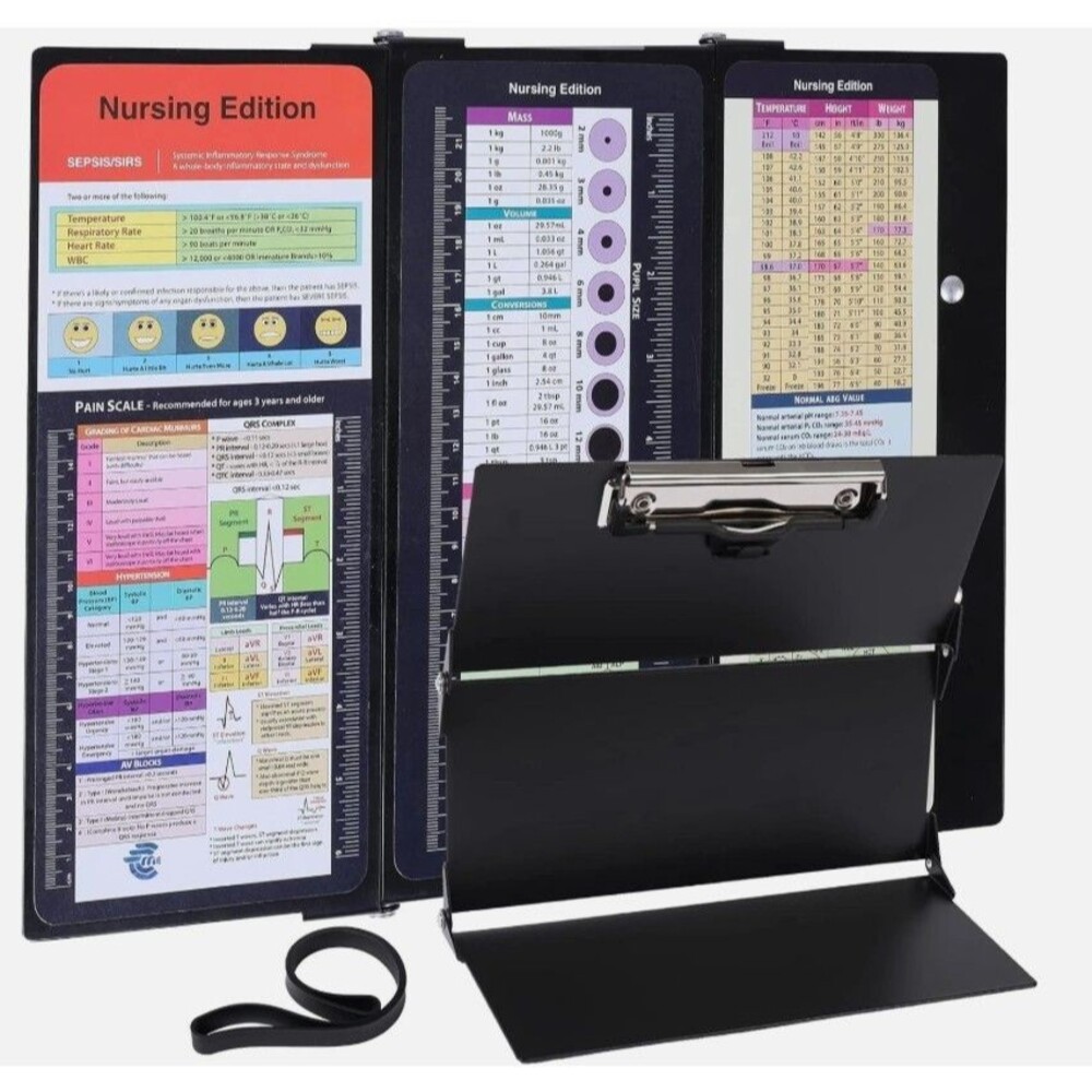 Clipboards Nursing Clipboard Trifold Foldable, 3 Layers Aluminum Nurse - NEW